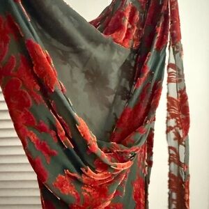 Rat and boa velvet dress!